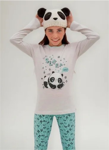 Pijama Invierno Nena Pandas