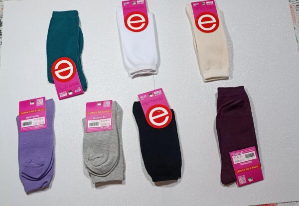 Medias 1/2 caña lisa x unidad