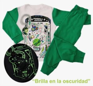 pijama pinball brilla en la oscuridad